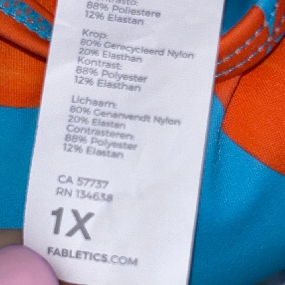 Nwt Fabletics Triangle String Bikini Top, Floral … - image 7